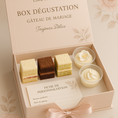 Degustation de gateau de mariage